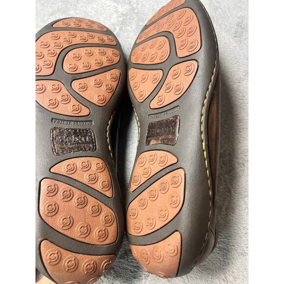 Men’s 10 BORN Harmon Brown Leather Casual Driving Mocs Moccasin Loafers H02406 - Picture 3 of 5